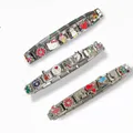 18pcs mix style Fashion Creative Module Bracelet Cartoon Charm Italian Links Fit 9mm Bracelet