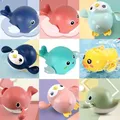 New Baby Bath Toys Swimming Pool Bathing Ducks Cartoon Animal Whale Crab Chain Clockwork Water Toys