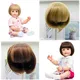 Golden and Brown Color BOB Hair Wig For 45-55cm Reborn Doll High Quality Reborn Baby Dolls Sticked