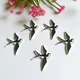New 40pcs Swallow Wooden Buttons For Craft Bird Pattern Sewing And Scrapbooking 4cm*3cm Sewing