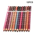Make up 12 Color Waterproof Lip Liner Lipstick Pencil Professional Long Lasting Eyeliner Lipliner