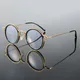 Reading Glasses Men Luxury Round Frame Magnifying Glasses Clear Lens Anti Blue Light Glasses Men