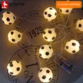 10 Beads Atmosphere Football Fairy String Light Boys Battery Bedroom Lights Lamp DIY Party Drop Ship