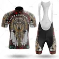 Maglia da Ciclismo da uomo modello retrò Set equitazione Culotte abbigliamento da bicicletta