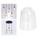 1.65 inch Transparent Cone-Shaped Glass Lampshade With Lighting Device Accessories Transparent Glass