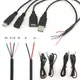 Type-C USB Female Jack 4 Pin 2 Pin Male Female Power Supply Data Line Charge Cable Extension Cord