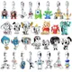 Charms 100% 925 Silver Plate Original Charms Cute Dog Elephant Beads Fit Pandora Bracelet Bangle DIY