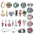 Suitable for Pandora charm bracelet Marvel Avengers charm series Spider-Man Iron Man charm pendant