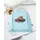 Classic car teddy bear print autumn and winter trend unisex fashionable and cute style hoodie