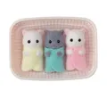 Sylvanian Families Dollhouse Furry Animal Persian Cat Triplets 3pcs Set Baby Figures New in Box 5458