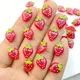 50Pcs New Mixed Nail Art Resin Strawberry Designer Charms Rhinestones DIY Craft For Nail 3D