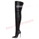 Back Zipper Rivets Thigh High Boots Women Chic Pink Sole Cross-tied Stiletto High Heels Sexy Ladies