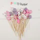 50/100Pcs Easter Disposable Bamboo Skewer Rabbit Easter Egg Fruit Fork Sandwich Buffet Food Picks