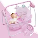 5 Gears Electric Auto-Swing Baby Crib Cradle Sleep Bed Infant Rocker+Net Music Bluetooth Music