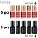 Gollee 5 pcs Red Fast Long Eyelash Extension Glue and 5 pcs 0.5 Black Fast Adhesive for lash