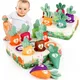 Montessori Toys Baby Pull Carrot Plush Toy Number Shape Color Matching Toys Development Game Kids