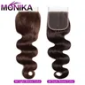 Monika Hair Closures 2# 4# Brown Closure Brazilian Body Wave Closure Hair 4x4 Swiss Lace Closure