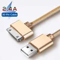 Cavo di ricarica USB a ricarica rapida da 1M 2M per Apple iPhone 4 4s 3GS 3G iPad 1 2 3 iPod Nano touch 30Pin Cavo dati originale Linea lunga