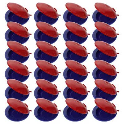 24pcs Finger Castanets Musical Castanets Instrument Musical Instrument Toys for Kids Blue Red