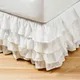 4 Layers Ruffled Bed Skirt Wrap Around Elastic Bed Skirt Bed Cover Without Surface Home Hotel Bed
