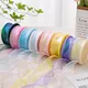 10Yard Rainbow Fishtail Silk Ribbon Sewn Fabric With Wavy Edges Organza Lace DIY Bouquet Packaging