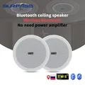 Ceiling Bluetooth Speaker 6inch 10W Recessed in Ceiling Wall Speaker Built-in Amplifier TWS Active