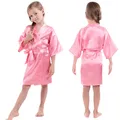 Baby Kids Silk Satin Robe Spring Summer Pajamas Short Bathrobe For Boys Girls Home Clothes Children