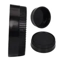 Nikon Back Cover Rear Lens Body Cap Camera Cover Set Dust Screw Mount Protection Plastic Black