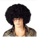 Synthetic Wig 16" Black Mega Jumbo Afro Clown Wig Curly Fancy Funny Fluffy 70s Disco Themed Party