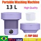 13L New Folding Washing Machine Portable Clothes Socks Underwear Automatic Washer Spin Dryer Bucket