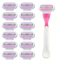 Safe shaver 3-blade female shaver blade T-shaped trimming female hair remover detachable for