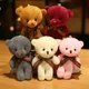 10PCS/Pack Stuffed Plush Toy Teddy Bears Mini Bear Doll Toy Keychain Bag Pendants Wedding