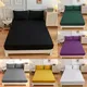 1pc Solid Color Fitted Sheet Mattress Cover Super Soft Microfiber Bed Sheet Set Deep Pocket