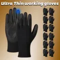 Safety Work Gloves PU Coated 6 or 12 Pairs/Pack Large Ultra-lite Polyurethane Working Gloves with