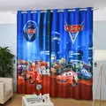 Anime Blue Lightning McQueen Cars Window Curtain 184x215cm 3D Print Blackout Curtains Living Room