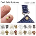 10PCS/SET Mini Doll Belt Buttons Doll Clothes DIY Multicolor Metal Buckle Fit for 1/6 Dolls Buckles
