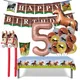 Cowboy 5th Birthday Party Decoration Horse Foil Balloons Banner Tablecloth Western Theme 3th 4th 6th