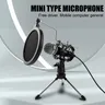 Microphone 3.5mm Wired Home Stereo Desktop Tripod MIC For PC YouTube Video Chatting Gaming