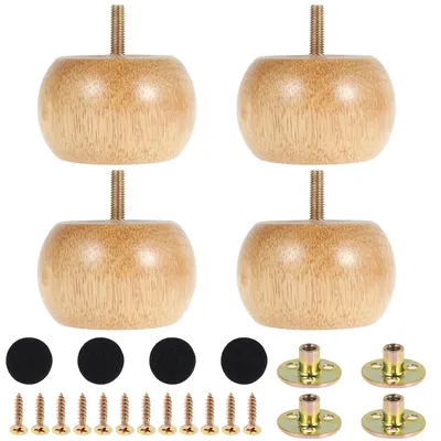 4pcs Wooden Solid Furniture Feet Replacement Sofa Legs Universal for Furniture Couch Chair Furniture Leg Set Accessories