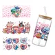 Valentine's Day Theme For Libbey 16oz Can Glass UV DTF Disney Stitch Coffee Can Wrap Libbey Glass