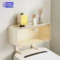 Household Above The Toilet No Punching Storage Rack Bathroom Wall Hanging Racks Dust-proof Storage