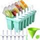 12-6 Cavities Silicone Popsicle Molds Easy Release Ice Cream Makers with Reusable Stick & Funnel &