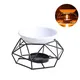 Nordic Candle Holder Aromatherapy Ceramic Oil Lamp Stainless Steel Base Aroma Burner Home Decoration