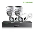 G.Craftsman 5MP SONY 30fps POE IP Camera Kit System CCTV Security AI Person Vehicle Detection Audio