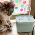 For Cats Pet Water Recirculate Filtring Auto Filter Cat Drinker Bowl 1.5L Cat Water Fountain Mute