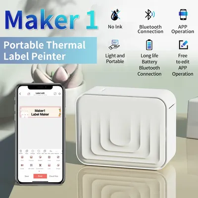 Marklife M1 Label Maker Machine Mini Pocket Thermal Label Printer Wireless DIY Sticker Label Machine Various Label Paper