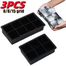 3PCS 4/6/8/15 compartments large ice compartment mold Silicone ice cube mold DIY ice maker Home bar