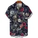 2023 Hawaiian Men's 3D Printed Shirt Summer Skull Head Retro 5xl Large Casual Short Sleeved Dress