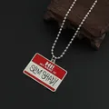 Singer Eminem Id Tag Pendant Necklace Slim Shady Collar Necklace Star Souvenir for Men Women Fashion