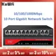 KuWFi 10 Port Gigabit Network Switch 1000Mbps Ethernet Switch RJ45 LAN Hub Desktop Fast Switch for